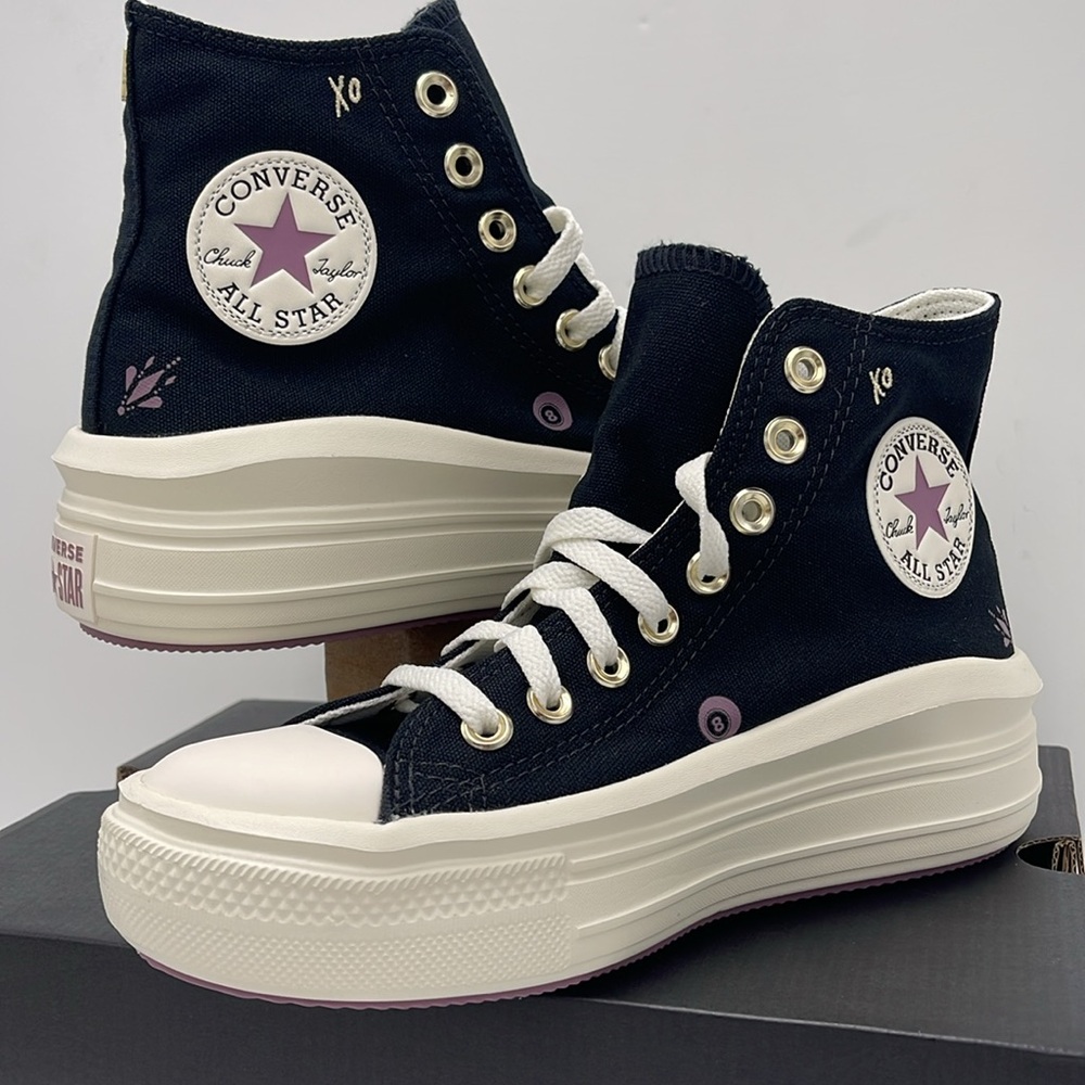 Converse WMNS Black High-Top Sneakers Platform A07136C
CTAS MOVE HI
BLACK/DREAMY - Picture 10 of 16